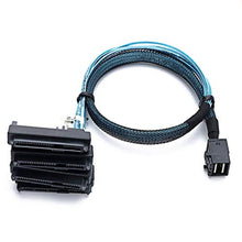 Load image into Gallery viewer, CableDeconn SFF-8643 Internal Mini SAS HD to (4) 29pin SFF-8482 connectors with SAS 15pin Power Port 12GB/S Cable (1M) (H0204)_414
