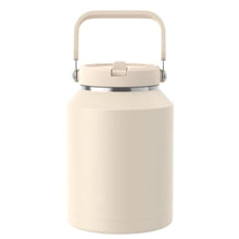 Load image into Gallery viewer, Cafezi 64 oz Insulated Water Bottle with Flip Straw, Vacuum Insulated Stainless Steel Jug with Top Handle, Leak-Proof Lid, Sweat-Free, Wide Mouth, Keeps Ice Cold up to 34 Hours, Cream_1
