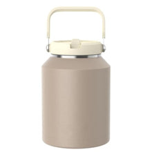 Load image into Gallery viewer, Cafezi Half Gallon Insulated Water Bottle with Flip Straw, Vacuum Insulated Stainless Steel Jug with Top Handle, Leak-Proof Lid, Sweat-Free, Wide Mouth, Keeps Ice Cold up to 34 Hours, Khaki_1
