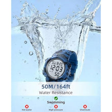 Load image into Gallery viewer, CakCity Men's Digital Sports Watch,50M Water Resistant,50mm Large Face,Stopwatch,Alarm,EL Backlight,Black,Ideal for Sport,Referee,Outdoor Work,Running Training &amp; Daily Wear, BlueCamouflage_291
