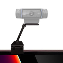 Load image into Gallery viewer, Calibra Webcam Mount - Webcam Stand for Top of Monitor and Laptop Screen with Adjustable Arm for Logitech Brio 4K Logitech C920 C925e C960 C930e C930 C922x C922 and Any Webcam with 1/4 Thread, Black_1

