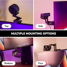 Load image into Gallery viewer, Calibra Webcam Mount - Webcam Stand for Top of Monitor and Laptop Screen with Adjustable Arm for Logitech Brio 4K Logitech C920 C925e C960 C930e C930 C922x C922 and Any Webcam with 1/4 Thread, Black_7722
