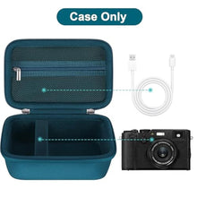 Load image into Gallery viewer, Canboc Carrying Case for Fujifilm X100V/ X100VI/ X100F/ X100S/ X-E5 Digital Camera, Zipper Mesh Pocket fit USB Cable, Blue (Case Only)_12
