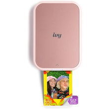 Load image into Gallery viewer, Canon Ivy 2 Mini Photo Printer (Blush Pink) - Bluetooth, Print from iOS &amp; Android Devices, Bundle Incl. 110 Zink Sticky-Back Prints, LED Light Bar, Protective Case, and USB Cable, BlushPink_343
