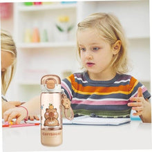Load image into Gallery viewer, Capybara Water Bottle with Lid &amp; Keychain Cute Water Bottle with Silicone Straw, Drinking Cup &amp; Spout Portable Heat-Resistant Food Grade for Kids &amp; Girls, 510ml_775
