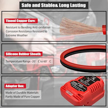 Load image into Gallery viewer, Car Emergency Jumper Starters Adapter for Milwaukee 18V Battery Jump Starter, Up to 3.5 Gas or 6.5L Diesel Engines, 11 AWG Jump Kit Cables Automotive Booster_1171

