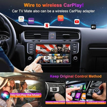 Load image into Gallery viewer, Car TV Mate 2025 Built-in Wireless CarPlay Adapter, Fire TV Stick Converter for Car Plug &amp; Play, Stable Fast, No Latency, HDMl Multimedia Adapter with Factory Wired CarPlay and Most Streaming Devices, Black_1773
