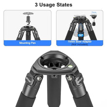 Load image into Gallery viewer, Carbon Fiber Camera Tripod Portable Travel Bowl Tripod Heavy Duty Camera Video Tripod WEYLLAN NX7 10 Layers Carbon Fiber 32.5mm Leg, Compatible with Ball Head &amp; Fluid Head for DSLR Camera, Camcorder, Black_4531
