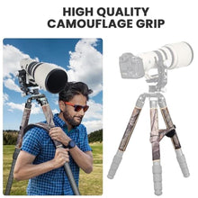 Load image into Gallery viewer, Carbon Fiber Heavy Duty Tripod for Camera, WEYLLAN LX9G Camera Bowl Tripod with 40mm Leg Camouflage Sleeve 10-Layer Carbon Fibre Professional Camcorder Tirpod for Telephoto Lens Max Load 88lbs/40kg_4675
