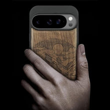 Load image into Gallery viewer, Carveit Wood Case for Pixel 10/10 Pro, Alpine Lakes, Walnut, LakesWalnut_1223
