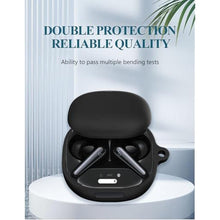 Load image into Gallery viewer, Case for Soundcore Liberty 4 Pro by Anker, Noise Cancelling Wireless Earbuds, WUNIAK Soft Silicone Protective Portable Scratch Shock Resistant Shell with Cleaner Kit &amp; Carabiner &amp; LanyardBlack_2079
