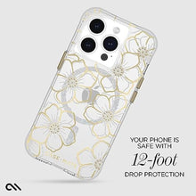 Load image into Gallery viewer, Case-Mate iPhone 15 Pro Case - Floral Gems [12FT Drop Protection] [Compatible with MagSafe] Magnetic Cover with Sparkly Rhinestones for iPhone 15 Pro 6.1", Anti-Scratch, Shockproof, Slim Fit_1868

