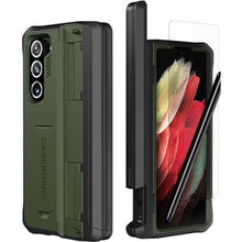 Load image into Gallery viewer, CaseBorne V Compatible with Samsung Galaxy Z Fold 5 Case - Full Body Protective Case with Hinge Cover, [Tempered Glass Screen Protector], Kickstand and S Pen Holder, [Recycled Materials] Green_1
