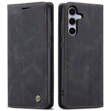 Load image into Gallery viewer, CaseMe for Samsung Galaxy S25 Wallet Case,Soft PU Leather Flip Magnetic Stand Flip Protective Leather Cover with ID &amp; Credit Card Slots Holder Case (Black, S25)_1
