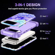 Load image into Gallery viewer, Casetego Compatible with Google Pixel 10 Pro XL Case,Three Layer Heavy Duty Sturdy Shockproof Full Body Protection Rugged Hard PC+Soft TPU Bumper Case for Google Pixel 10 Pro XL,All Purple, AllPurple_1627
