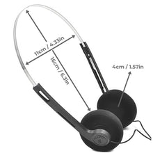 Load image into Gallery viewer, Cauaoa 2 Pcs Retro Over-Ear Headphone,Vintage Feelings Underwire Headphones,Retro Lightweight Earphones,Hi-Fi Stereo Earphone Headset,for Most Mobile Phones Playback Pevices Headphones (Black+Orange), BlackOrange_1198
