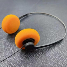 Load image into Gallery viewer, Cauaoa 2 Pcs Retro Over-Ear Headphone,Vintage Feelings Underwire Headphones,Retro Lightweight Earphones,Hi-Fi Stereo Earphone Headset,for Most Mobile Phones Playback Pevices Headphones (Black+Orange), BlackOrange_1200
