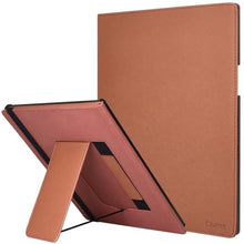 Load image into Gallery viewer, Caweet Stand Case for Remarkable Paper Pro 11.8 Inch 2024, Hard Back Shell Protective Auto Sleep/Wake Book Folio Cover with Pen Holder and Hand Strap, Brown_1
