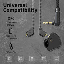 Load image into Gallery viewer, CCZ Melody inear Earphones Wired Gaming Earbuds 1DD 1BA Hybrid Drivers in-Ear Headphones iem Earbuds HIFI Bass with Ear fins, 4N OFC Cable for Drum, Studio, Editing, pc, Gaming(Green, with microphone)_941

