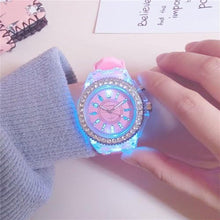 Load image into Gallery viewer, CdyBox Silicone Bling Women Men Watch LED Luminous Colorful Lights Sport Watches Wristwatch (Pink)_751
