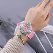 Load image into Gallery viewer, CdyBox Silicone Bling Women Men Watch LED Luminous Colorful Lights Sport Watches Wristwatch (Pink)_752
