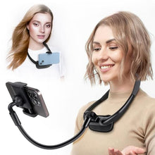 Load image into Gallery viewer, Cell Phone Stand, Neck Cell Phone Holder, Hand Free Flexible Gooseneck Phone Holder for Bed, Neck Phone Holder POV/Vlog Selfie Mount, Universal Multi-Functional Phone Stand for 4.7''-6.7'' Phone, Black_1
