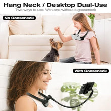 Load image into Gallery viewer, Cell Phone Stand, Neck Cell Phone Holder, Hand Free Flexible Gooseneck Phone Holder for Bed, Neck Phone Holder POV/Vlog Selfie Mount, Universal Multi-Functional Phone Stand for 4.7''-6.7'' Phone, Black_2758
