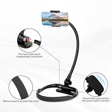 Load image into Gallery viewer, Cell Phone Stand, Neck Cell Phone Holder, Hand Free Flexible Gooseneck Phone Holder for Bed, Neck Phone Holder POV/Vlog Selfie Mount, Universal Multi-Functional Phone Stand for 4.7''-6.7'' Phone, Black_2761
