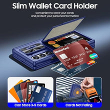 Load image into Gallery viewer, CENMASO for Samsung Galaxy Z Fold 6 Case with S Pen Holder &amp; Wallet Card Holder &amp; Slide Camera Cover &amp; Hinge Protection &amp; Screen Protector [RFID Blocking] Shockproof Protection Case for Z Fold 6-Blue_1751
