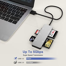 Load image into Gallery viewer, CFast Card Reader, USB-A 3.0 5Gbps, Multi-Card Reader for CFast 2.0, XD, SD, TF, CF Compatible with Lexar, Transcend, Sony, Olympus XD, Fuji Cards Read 5 Cards Simultaneously, CFastCardReader_8183
