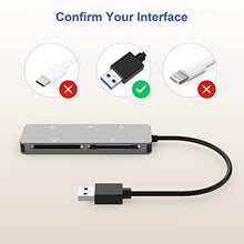 Load image into Gallery viewer, CFast Card Reader, USB-A 3.0 5Gbps, Multi-Card Reader for CFast 2.0, XD, SD, TF, CF Compatible with Lexar, Transcend, Sony, Olympus XD, Fuji Cards Read 5 Cards Simultaneously, CFastCardReader_8184
