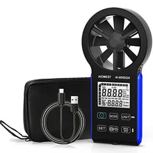 Load image into Gallery viewer, CFM Wind Speed Meter, AIOMEST Rechargeable HVAC Anemometer Measuring Wind Velocity, Test Air Flow Volume CFM/CMM, Handheld Airflow Tester AI-6000GH with Anemometro Carrying Case_1
