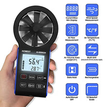 Load image into Gallery viewer, CFM Wind Speed Meter, AIOMEST Rechargeable HVAC Anemometer Measuring Wind Velocity, Test Air Flow Volume CFM/CMM, Handheld Airflow Tester AI-6000GH with Anemometro Carrying Case_880
