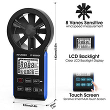 Load image into Gallery viewer, CFM Wind Speed Meter, AIOMEST Rechargeable HVAC Anemometer Measuring Wind Velocity, Test Air Flow Volume CFM/CMM, Handheld Airflow Tester AI-6000GH with Anemometro Carrying Case_881
