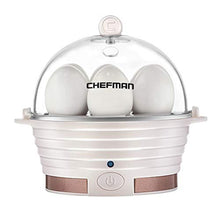 Load image into Gallery viewer, Chefman Electric Egg Cooker Boiler, Rapid Poacher, Food &amp; Vegetable Steamer, Quickly Makes Up To 6, Hard, Medium or Soft Boiled, Poaching/Omelet Tray Included, Ready Signal, BPA-Free, Ivory_1
