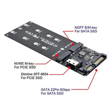 Load image into Gallery viewer, chenyang M.2 NVME PCIE SSD to SFF-8654 NGFF SATA SSD to SATA 2 in 1 Combo Adapter for Mainboard (Not Work NVEM SSD to SATA), NVMEtoSFFNGFFtoSATA_7759
