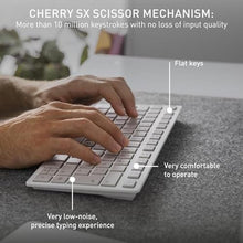 Load image into Gallery viewer, Cherry KW 7100 MINI BT for MAC, Compact Wireless Mac Keyboard with 3 Bluetooth Channels, Multi Device, SX Scissor Switches, incl. Carrying Case, Moonlight White, MoonlightWhite_1660
