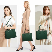 Load image into Gallery viewer, CHICAROUSAL Crossbody Purses and Handbags for Women PU Leather Tote Top Handle Satchel Shoulder Bags (Liz Dark Green), LizDarkGreen_1180
