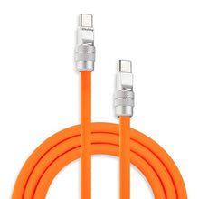 Load image into Gallery viewer, chubbycable USB C to C 240W Silicone Fast Charging Cable, Orange, 8.2FT_1
