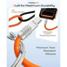 Load image into Gallery viewer, chubbycable USB C to C 240W Silicone Fast Charging Cable, Orange, 8.2FT_904

