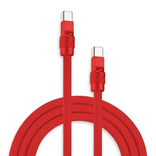 Load image into Gallery viewer, chubbycable USB C to C 240W Silicone Fast Charging Cable, Red+Red, 8.2FT, RedRed_1
