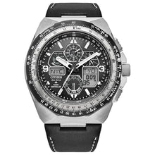 Load image into Gallery viewer, Citizen Men's Eco-Drive Promaster Skyhawk A-T Watch, Black Dial, Black Leather Strap, Atomic Timekeeping (Model: JY8149-05E), BlackLeatherStrapBlackDial_1
