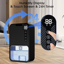 Load image into Gallery viewer, cjc Dehumidifiers for bedroom 40 OZ Water Tank with Digital display Auto-Off, Portable Small Dehumidifier for Room,Bathroom,RV,Basement, Closet 500 sq.ft,7 Colors LED Light (Black)_705
