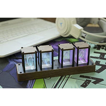 Load image into Gallery viewer, ClocTeck Nixie Tube Clock Walnut Digital Clock, Support Wi-Fi Time SYNC, Alarm &amp; Timer, 12/24H Display, A Retro Gift for Friends, Brown_5059
