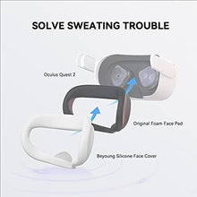 Load image into Gallery viewer, CNBEYOUNG VR Face Cover Compatible with Quest 2, Sweatproof Silicone Face Pad Mask &amp; Face Cushion for Quest 2 VR Headset-Gray_2402
