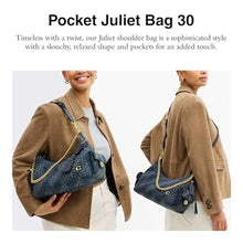 Load image into Gallery viewer, COACH Soft Quilted Loved Denim Pocket Juliet Bag 30_33
