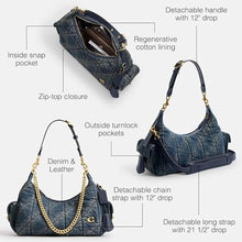 Load image into Gallery viewer, COACH Soft Quilted Loved Denim Pocket Juliet Bag 30_34
