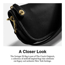 Load image into Gallery viewer, COACH The Originals Glovetanned Leather Swinger 20 Black One Size_39
