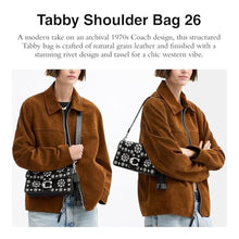 Load image into Gallery viewer, Coach Western Rivets Natural Grain Leather Tabby Shoulder Bag 26_12
