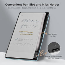 Load image into Gallery viewer, CoBak Case with Hand Strap for Remarkable Paper Pro Move 7.3" 2025 Released - Smart Auto Sleep/Wake Folio Lightweight Protective Cover with Built-in Pen Holder and Nibs Holder (SkyBlue)_626
